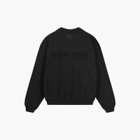 CREWNECK DESIGN CREW SWEATSHIRT BLACK BLACKOUT