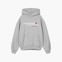 MY BOYFRIEND IS OUT OF TOWN GRAY MELANGE HOODIE