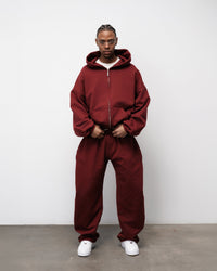 BLUZA ZIP FLUFFY BURGUNDY