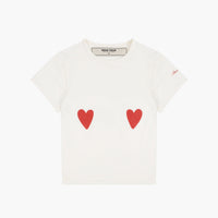 HEARTS OFF WHITE CROP-TOP