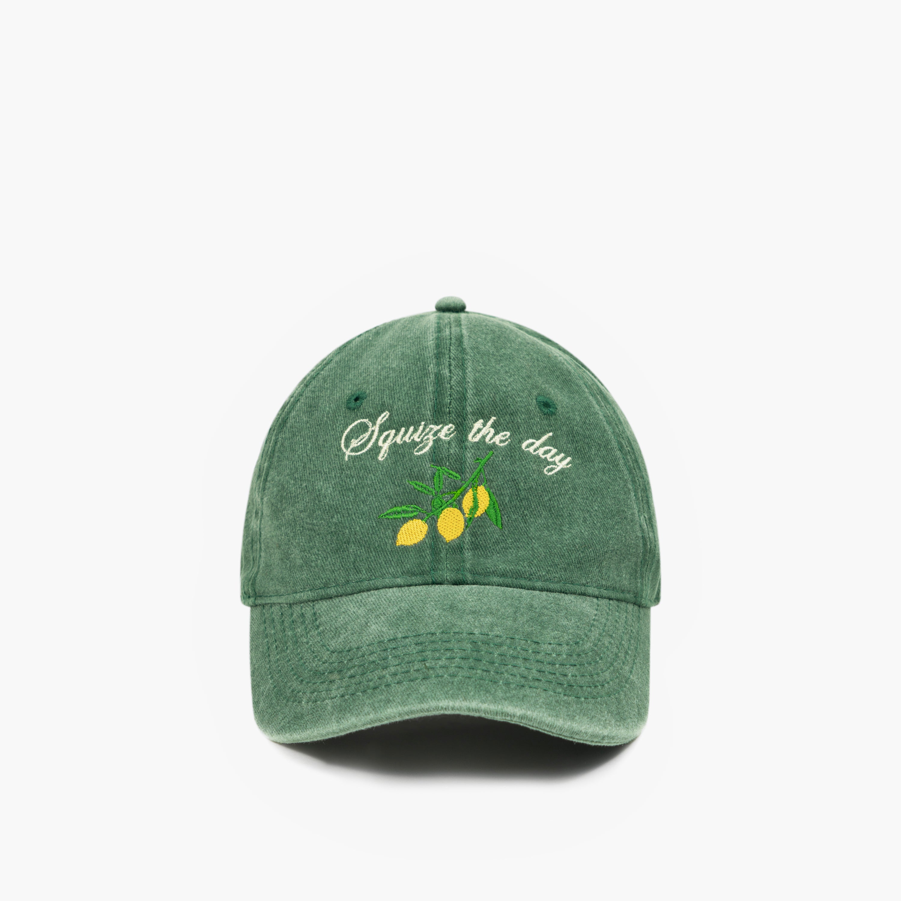 CZAPKA Z DASZKIEM NOUS TOUS SCRIPT GIARDINO DI LIMONI GREEN