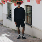 CREWNECK DESIGN CREW SWEATSHIRT BLACK BLACKOUT