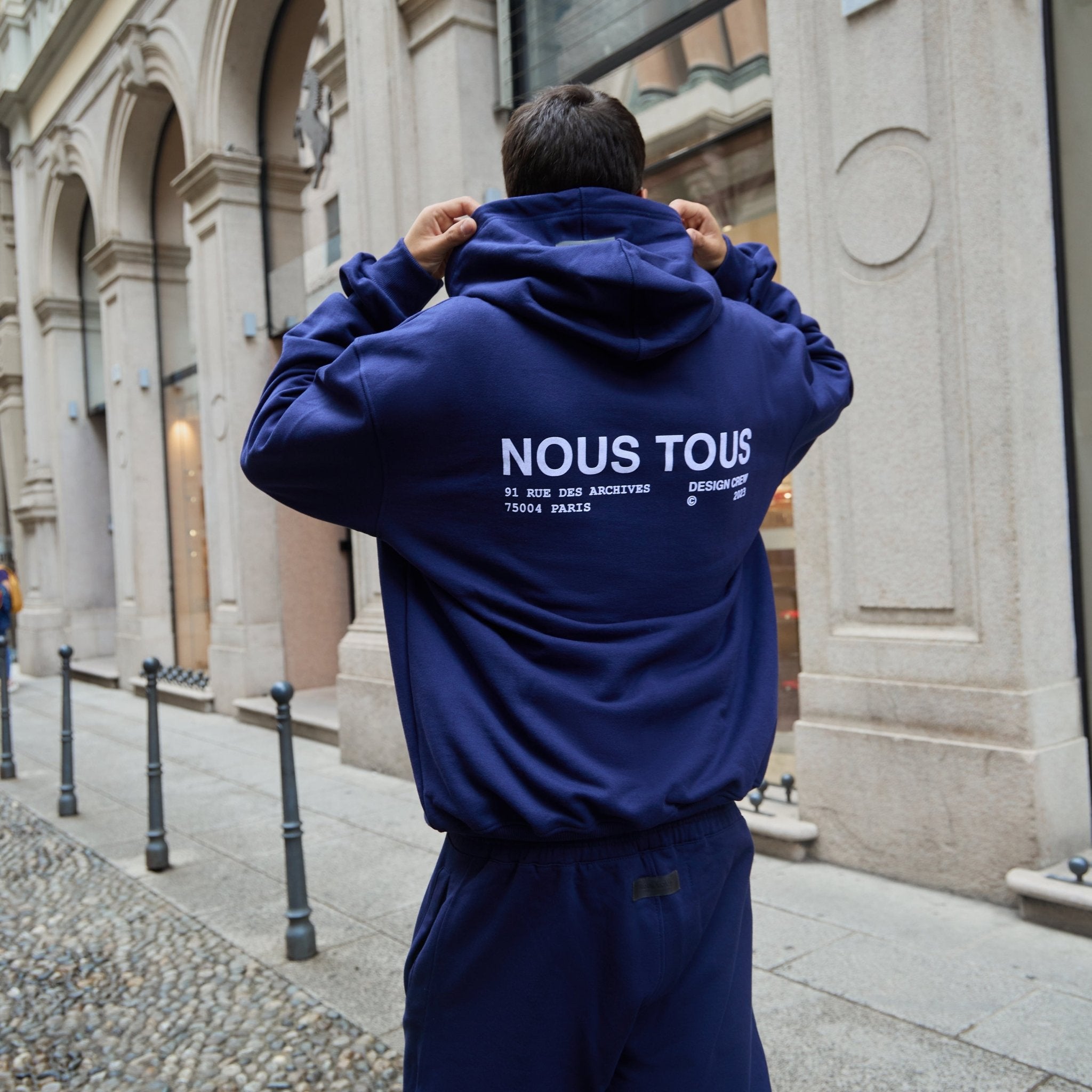 BLUZA DESIGN CREW BLUE NAVY - Nous Tous