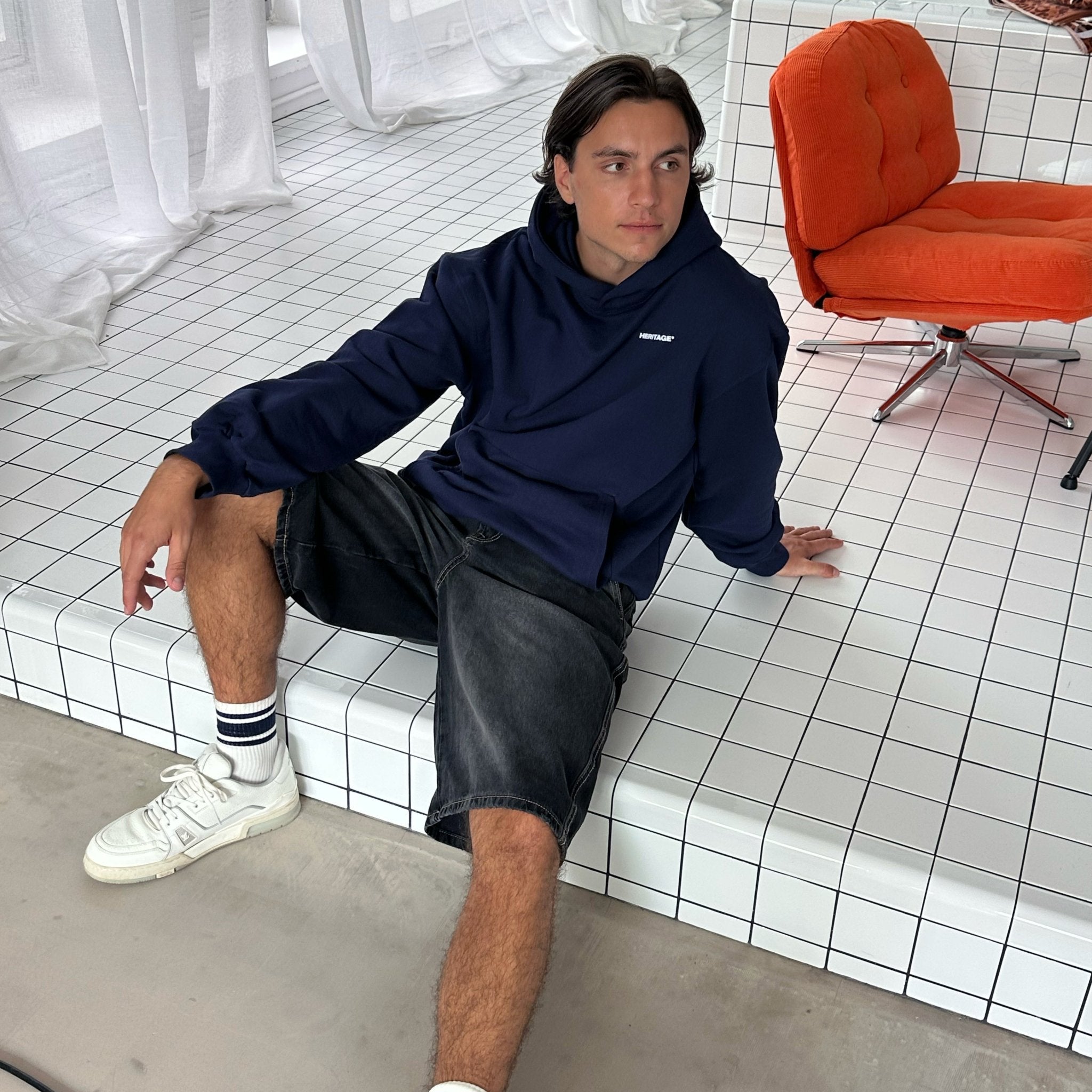 BLUZA DESIGN CREW BLUE NAVY - Nous Tous