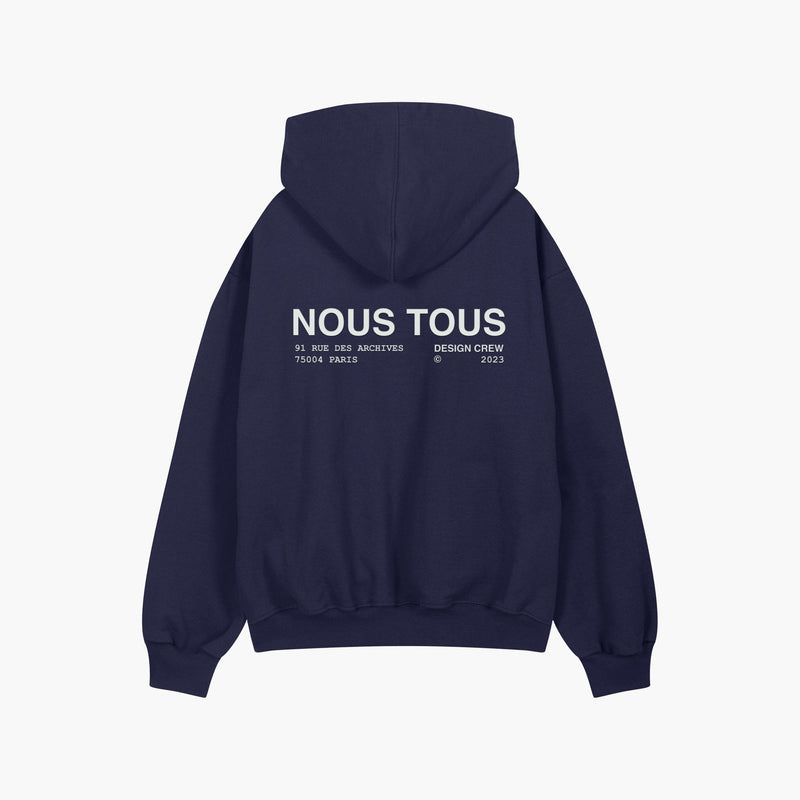 BLUZA DESIGN CREW BLUE NAVY - Nous Tous