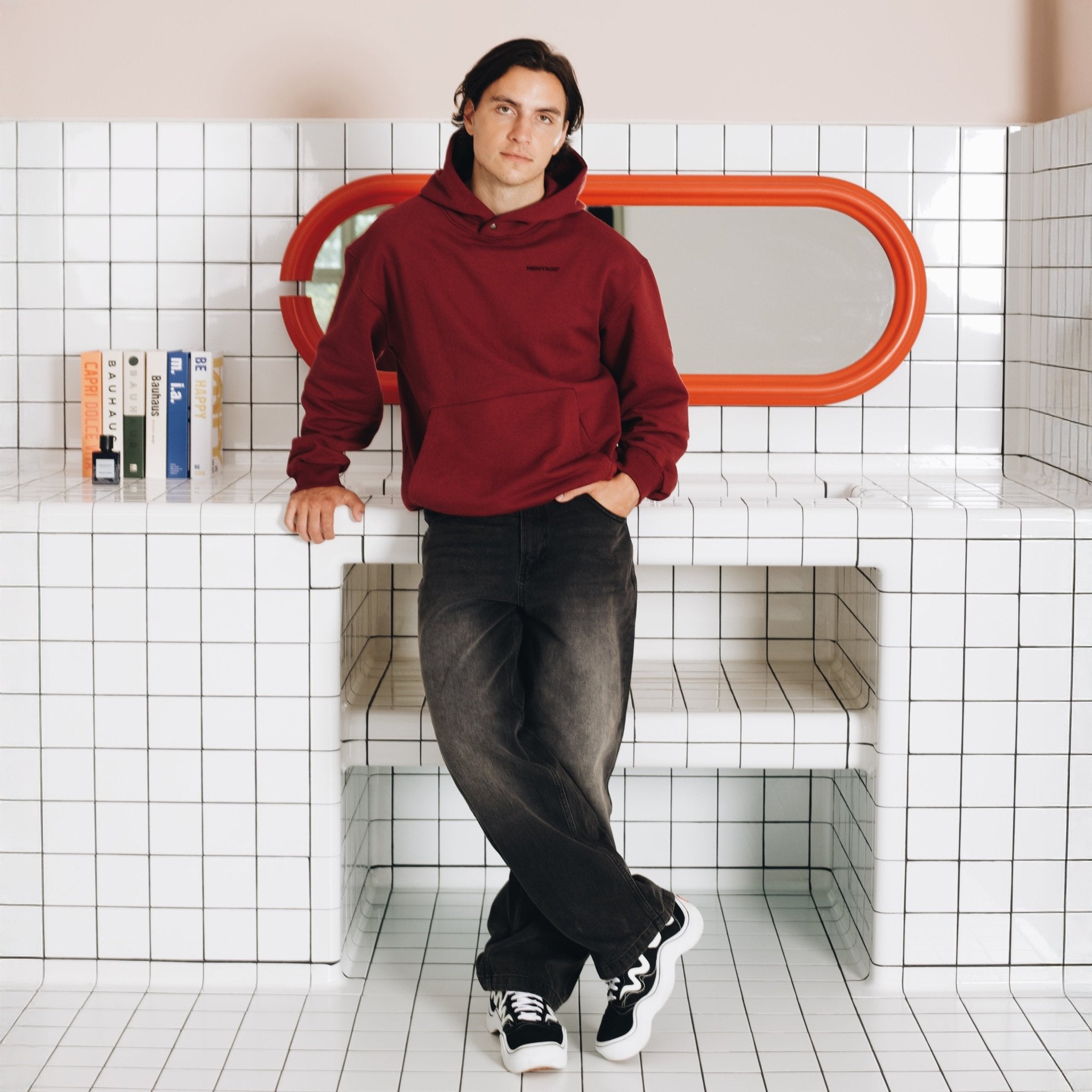 BLUZA DESIGN CREW BURGUNDY - Nous Tous