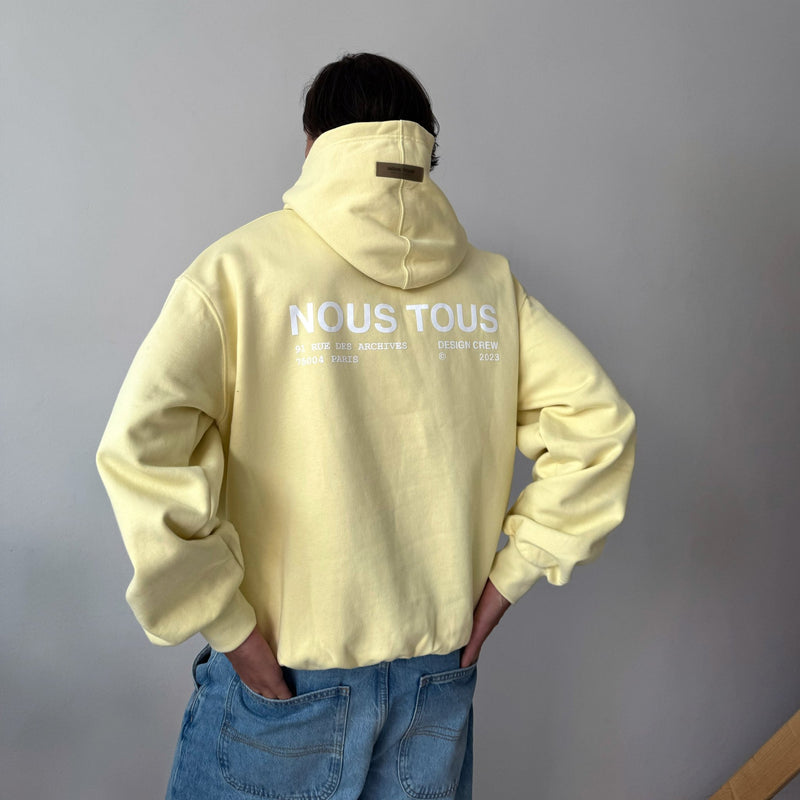 BLUZA DESIGN CREW BUTTER YELLOW - Nous Tous