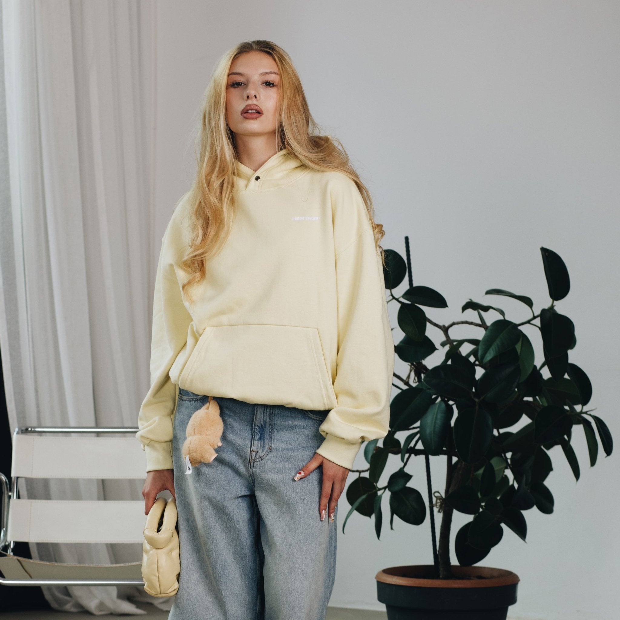 BLUZA DESIGN CREW BUTTER YELLOW - Nous Tous