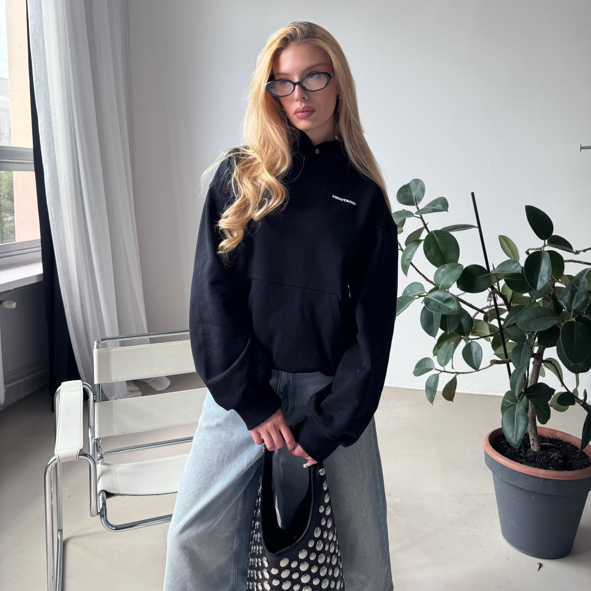 BLUZA DESIGN CREW CZARNY - Nous Tous