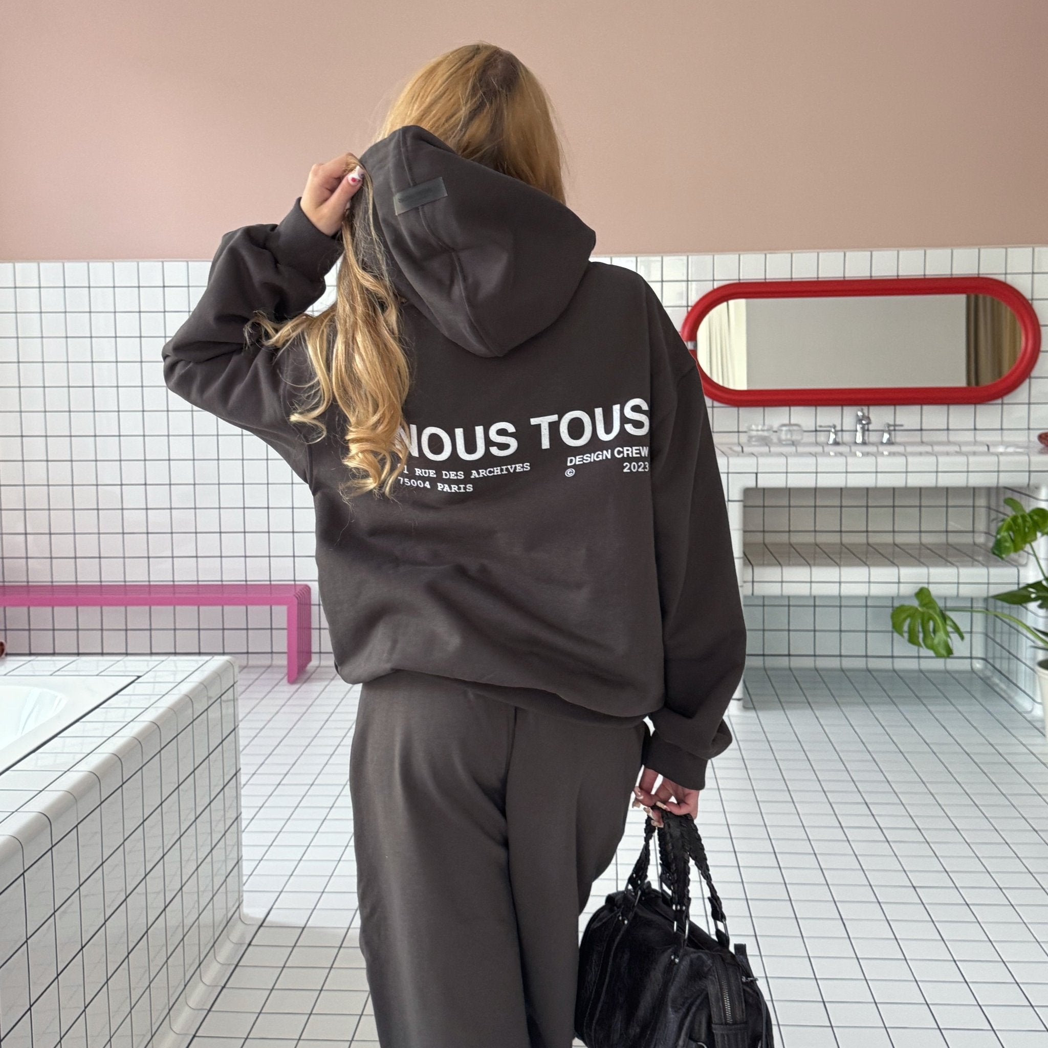 BLUZA DESIGN CREW ESPRESSO - Nous Tous