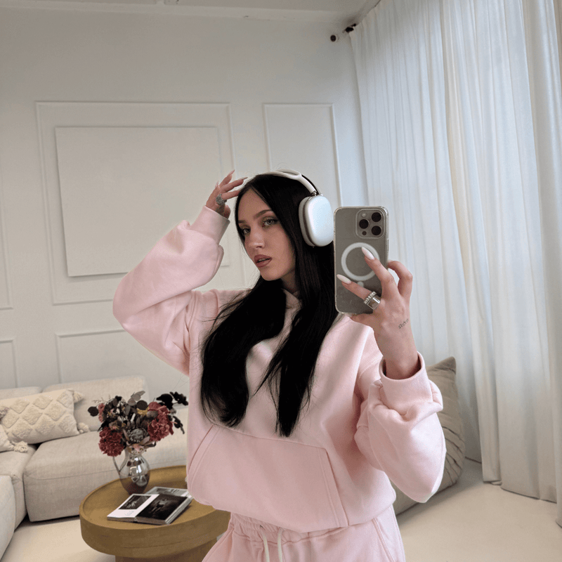 BLUZA DESIGN CREW MARSHMALLOW PINK - Nous Tous