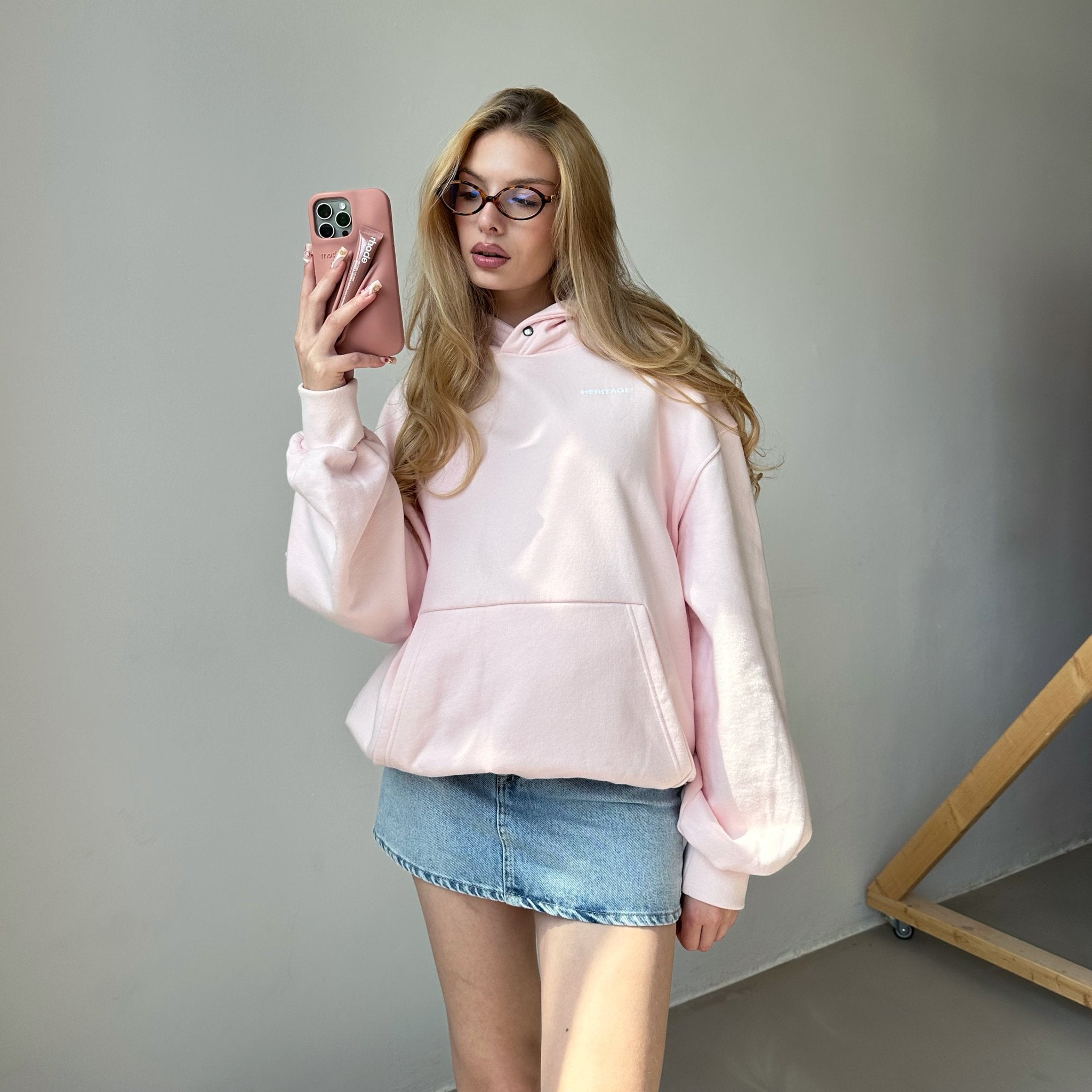 BLUZA DESIGN CREW MARSHMALLOW PINK - Nous Tous