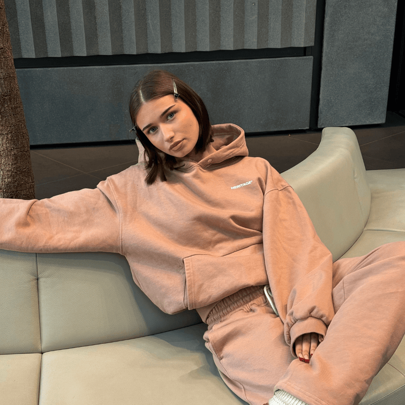 BLUZA DESIGN CREW POWDER NUDE - Nous Tous