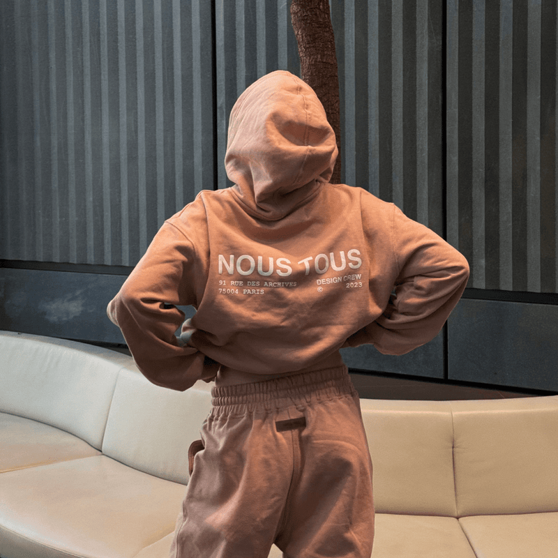 BLUZA DESIGN CREW POWDER NUDE - Nous Tous