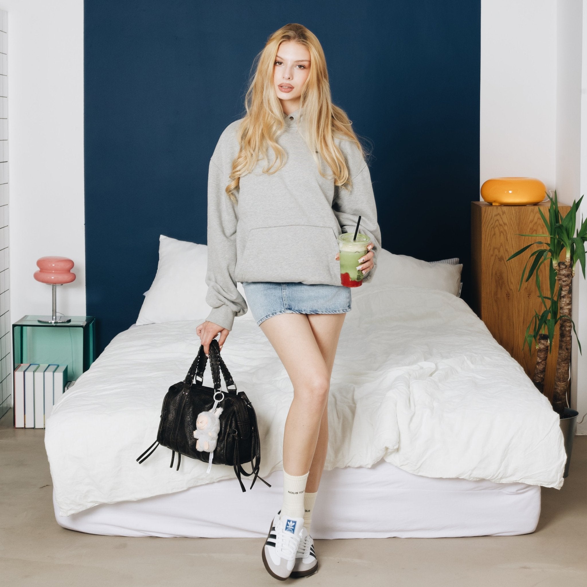 BLUZA DESIGN CREW SZARY MELANŻ - Nous Tous