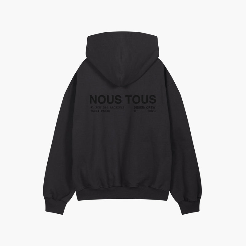 BLUZA DESIGN CREW WASHED BLACK - Nous Tous