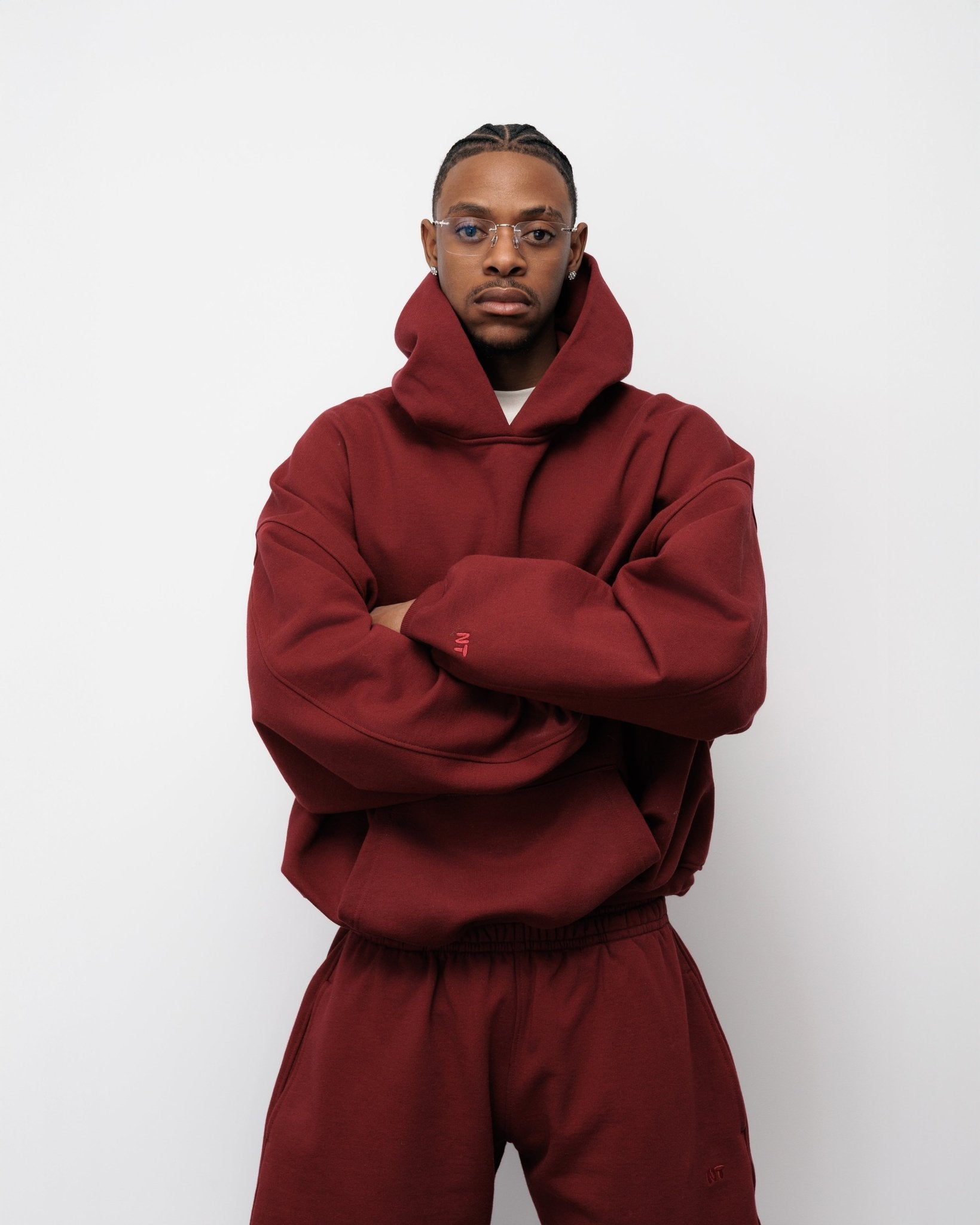 BLUZA FLUFFY BURGUNDY - Nous Tous