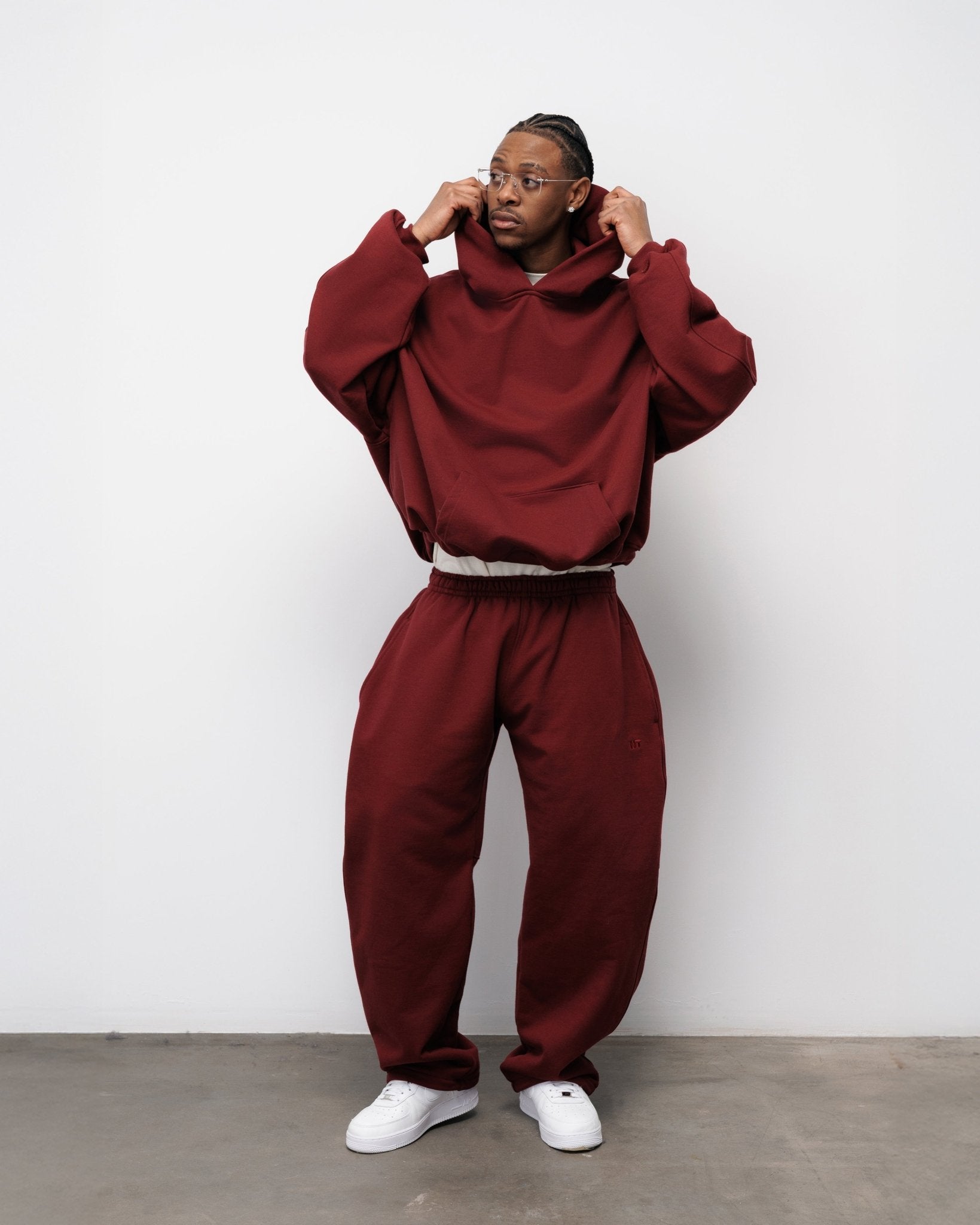 BLUZA FLUFFY BURGUNDY - Nous Tous