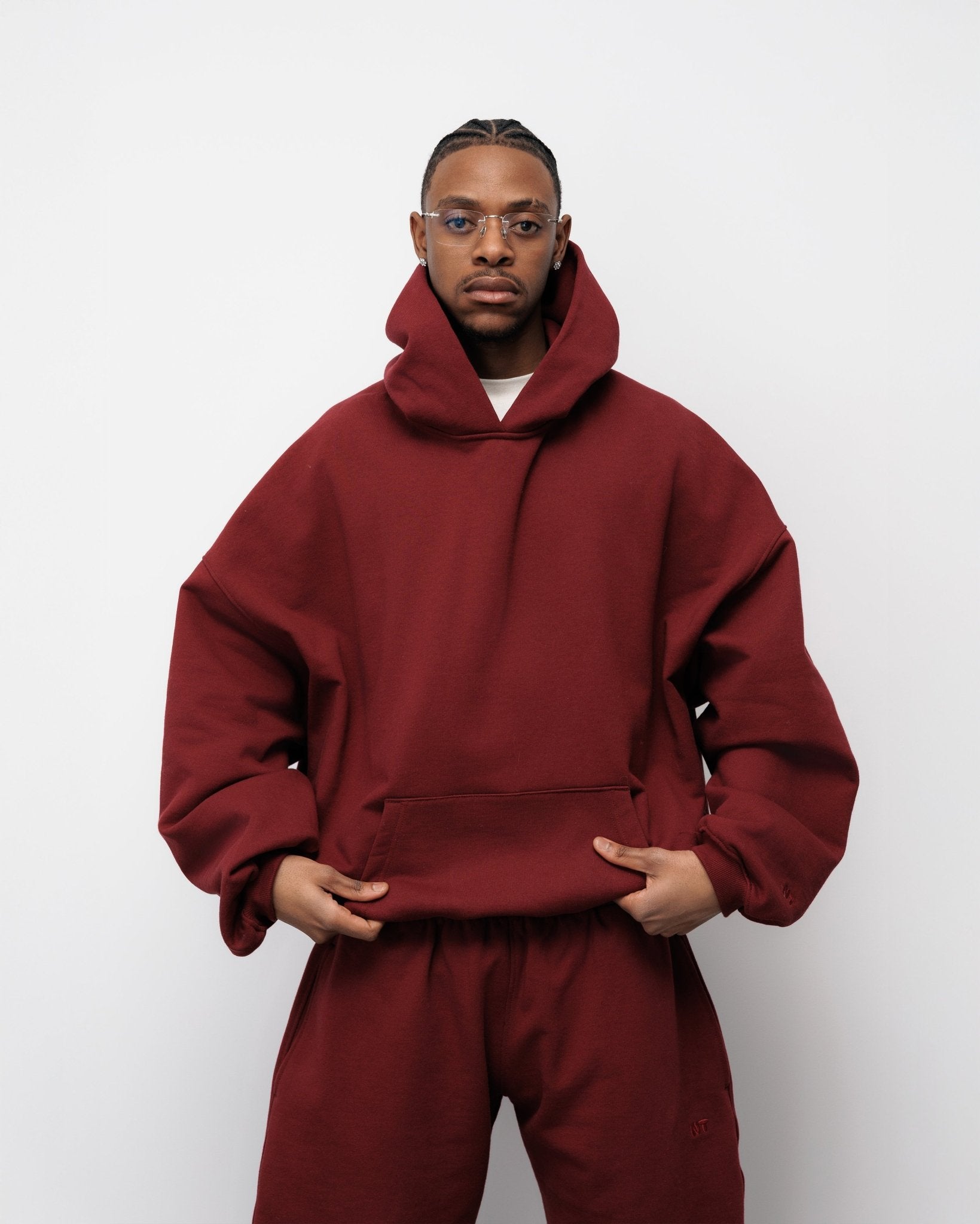 BLUZA FLUFFY BURGUNDY - Nous Tous