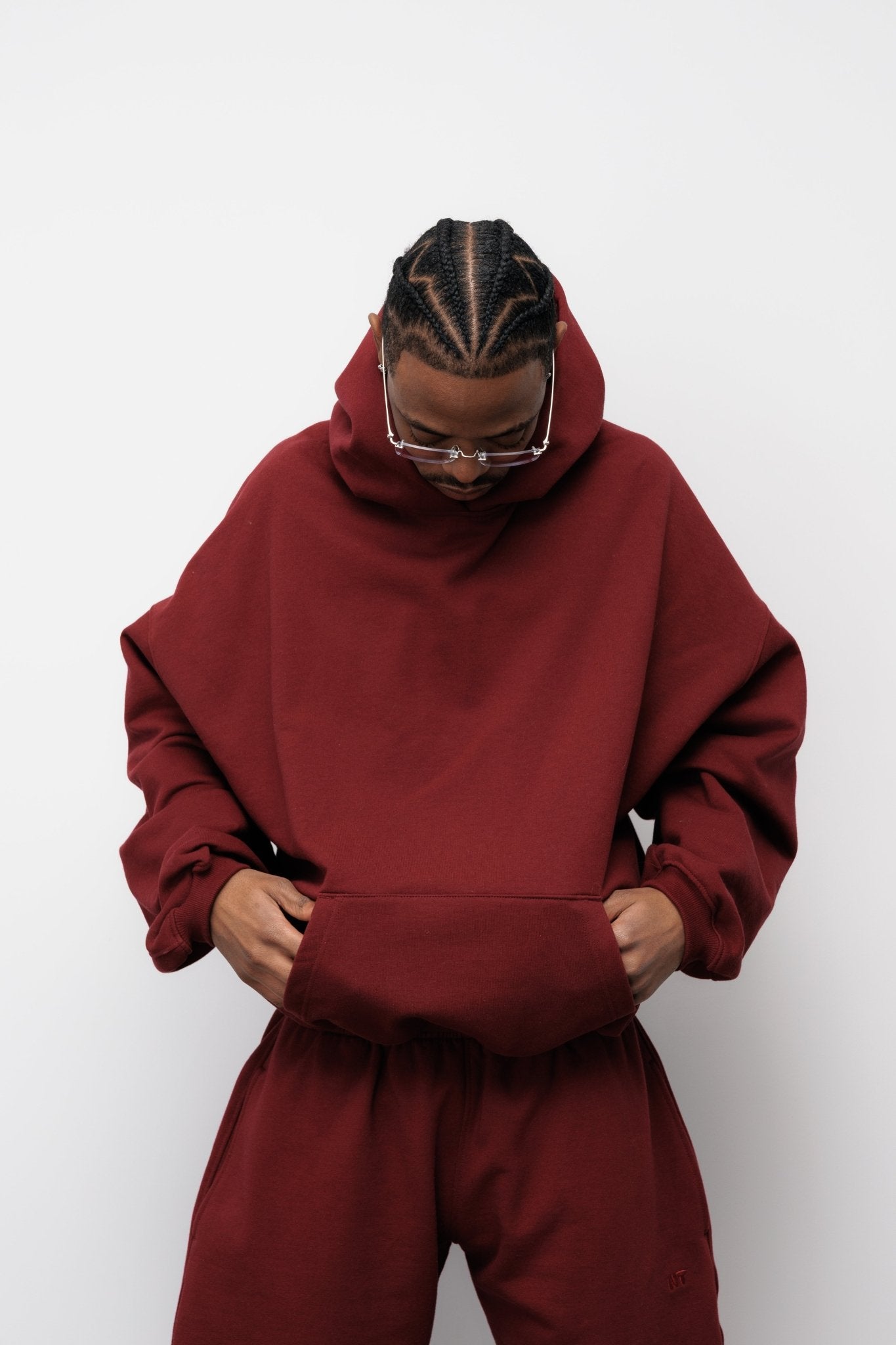 BLUZA FLUFFY BURGUNDY - Nous Tous