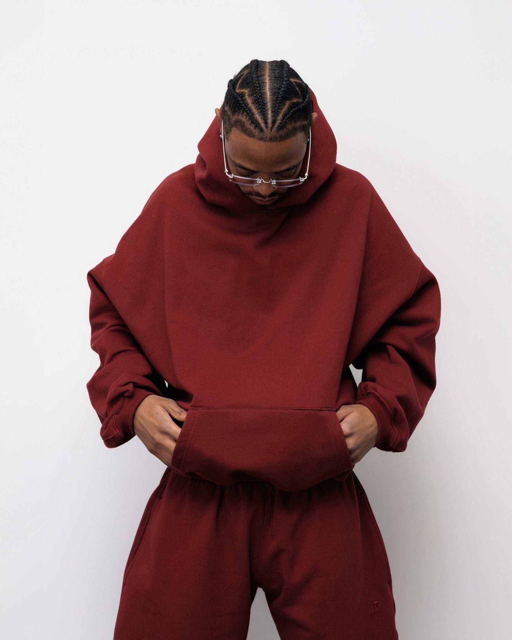 BLUZA FLUFFY BURGUNDY - Nous Tous