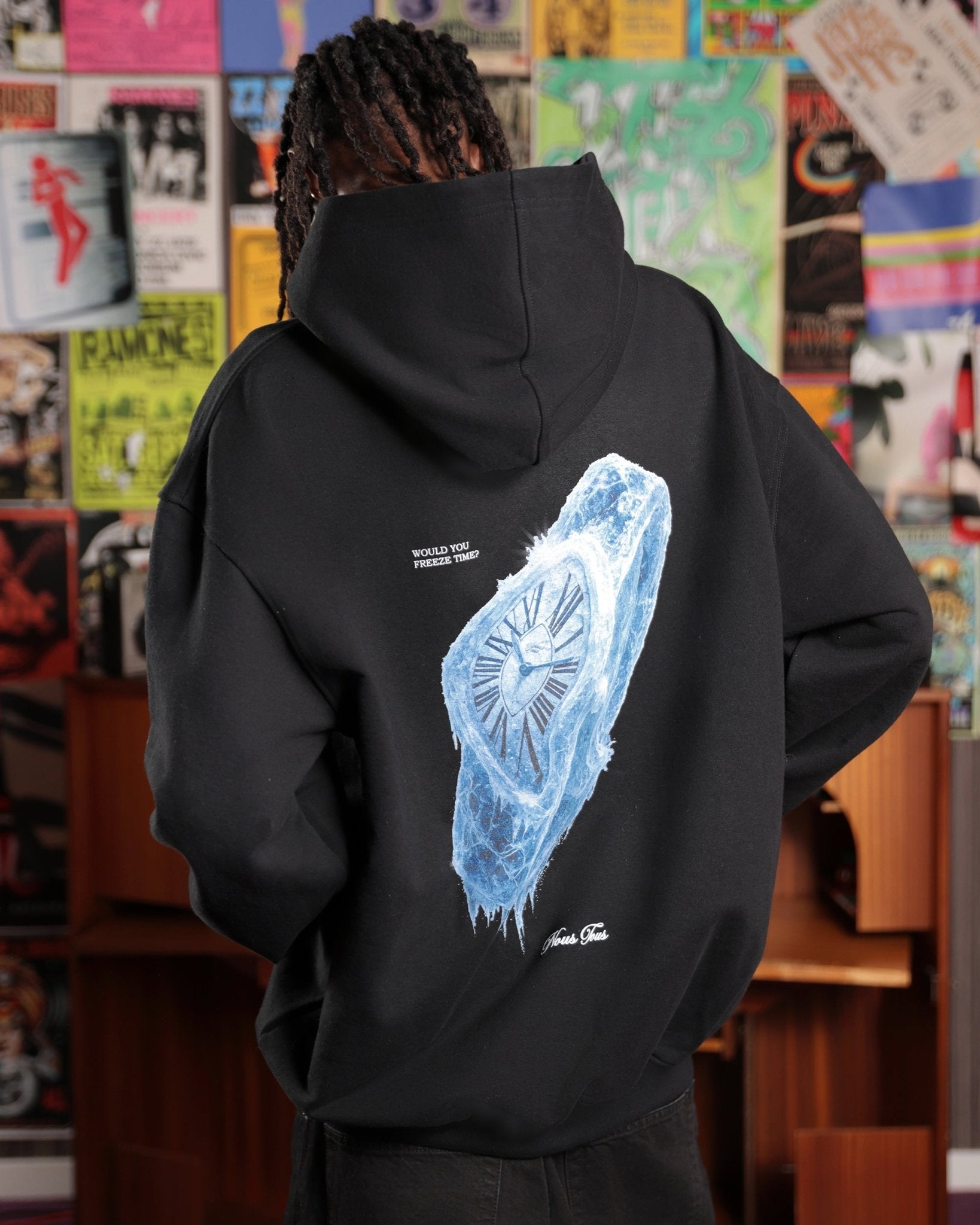 BLUZA FREEZE THE TIME CZARNY - Nous Tous