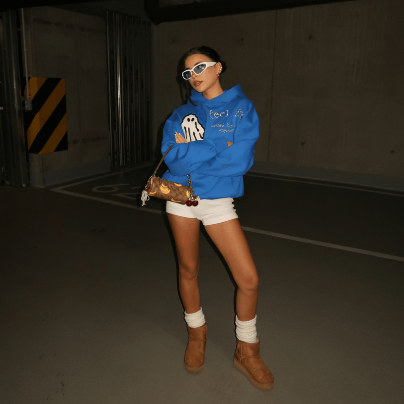 BLUZA GHOST I FEEL FREE FROTTE NIEBIESKI - Nous Tous