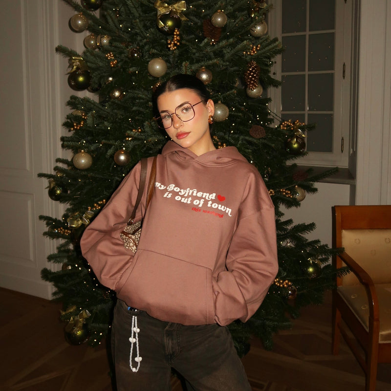 BLUZA MY BOYFRIEND IS OUT OF TOWN DUSTY ROSE - Nous Tous