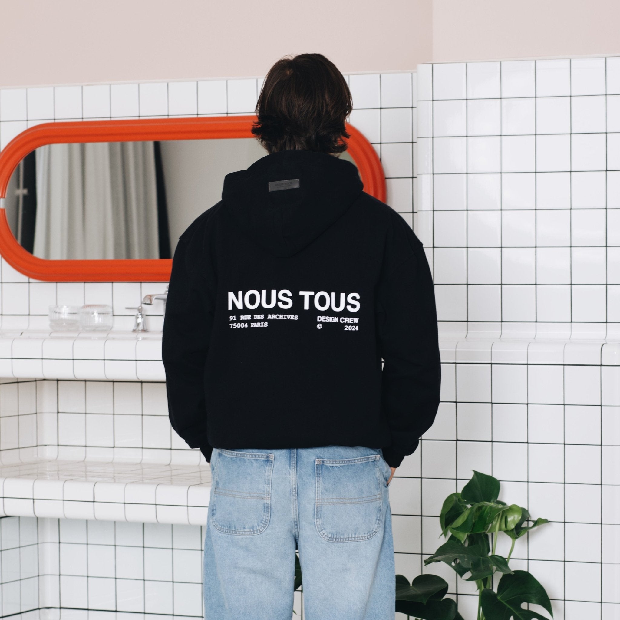 BLUZA ZIP DESIGN CREW CZARNY - Nous Tous