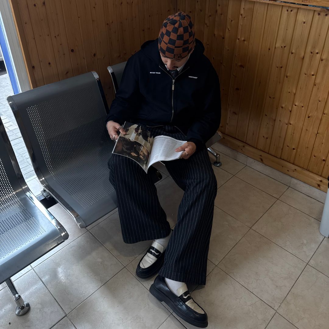 BLUZA ZIP DESIGN CREW CZARNY - Nous Tous