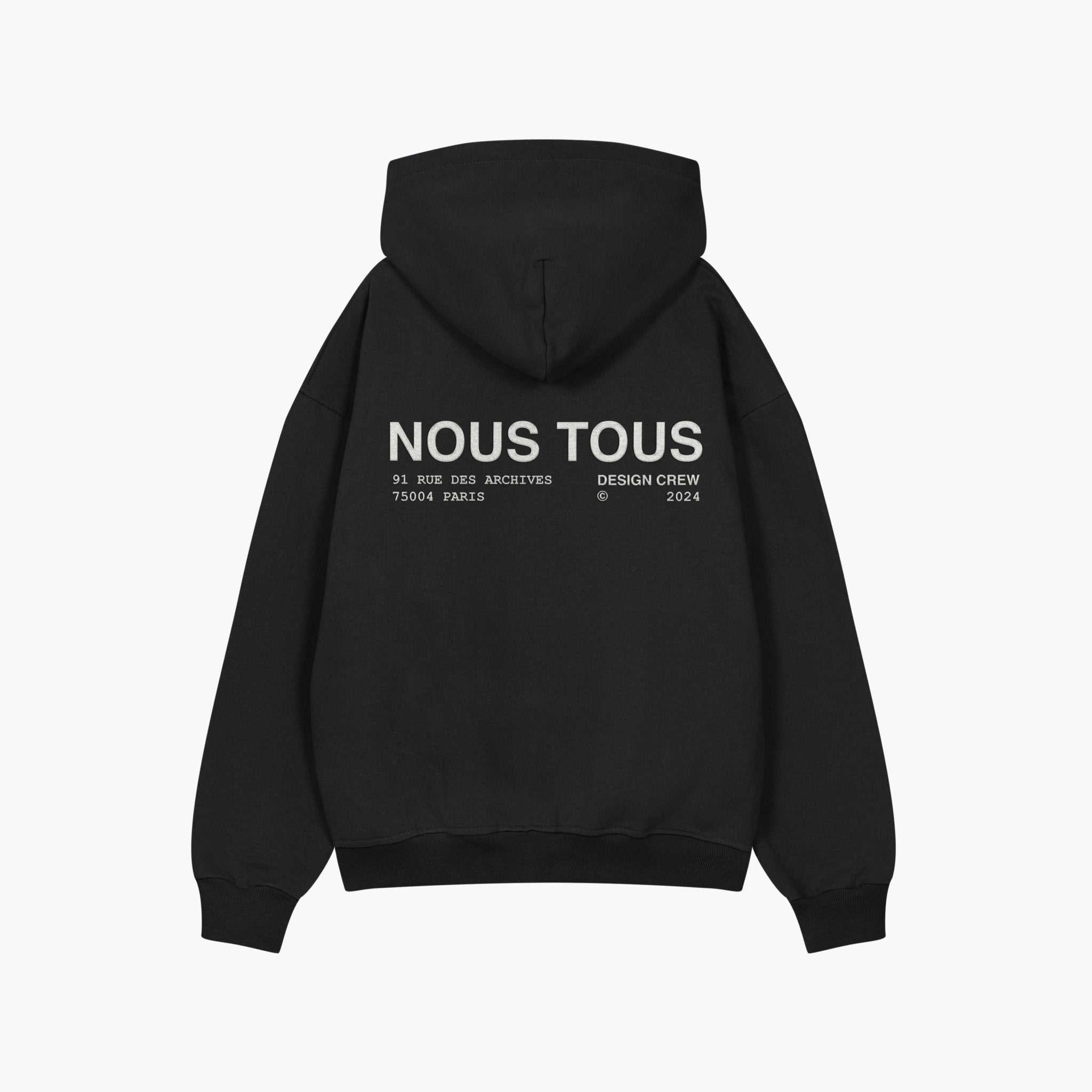 BLUZA ZIP DESIGN CREW CZARNY - Nous Tous