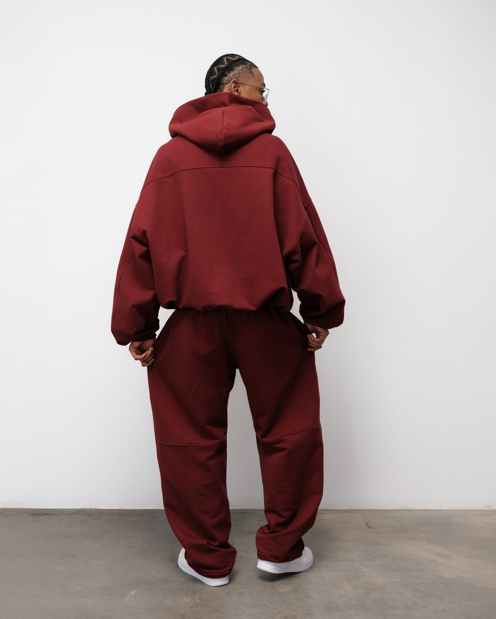 BLUZA ZIP FLUFFY BURGUNDY - Nous Tous