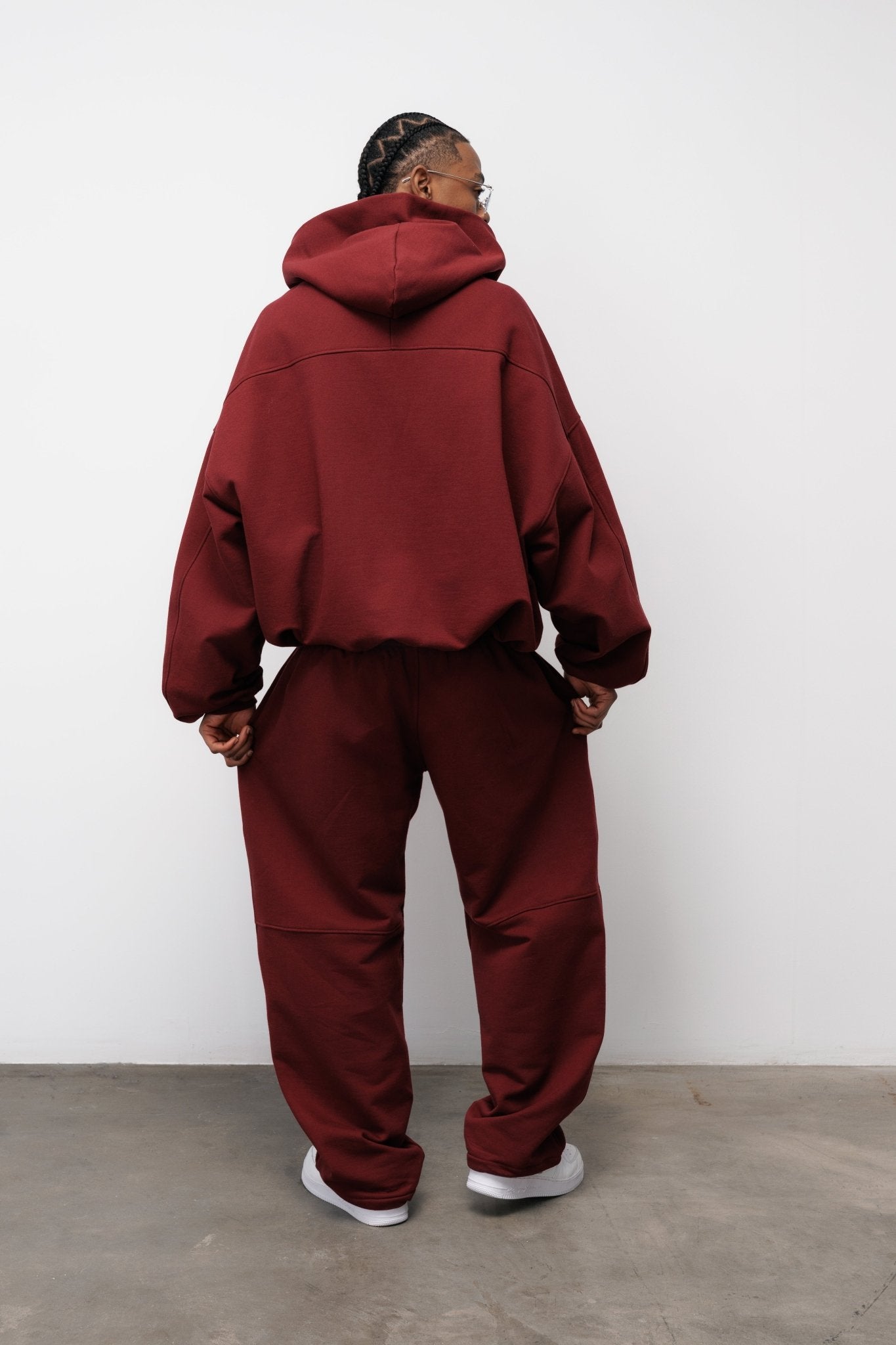 BLUZA ZIP FLUFFY BURGUNDY - Nous Tous