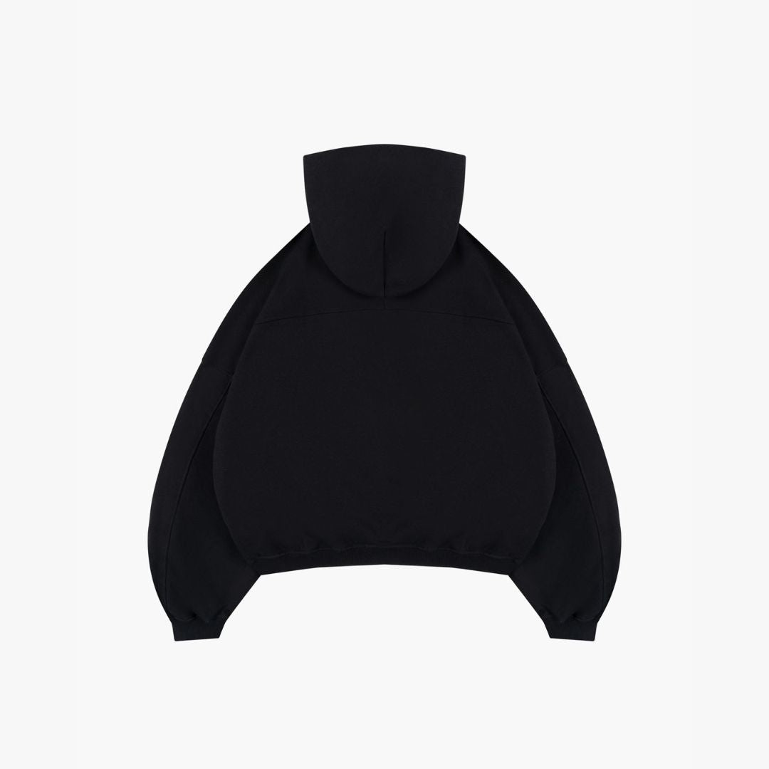 BLUZA ZIP FLUFFY CZARNY - Nous Tous