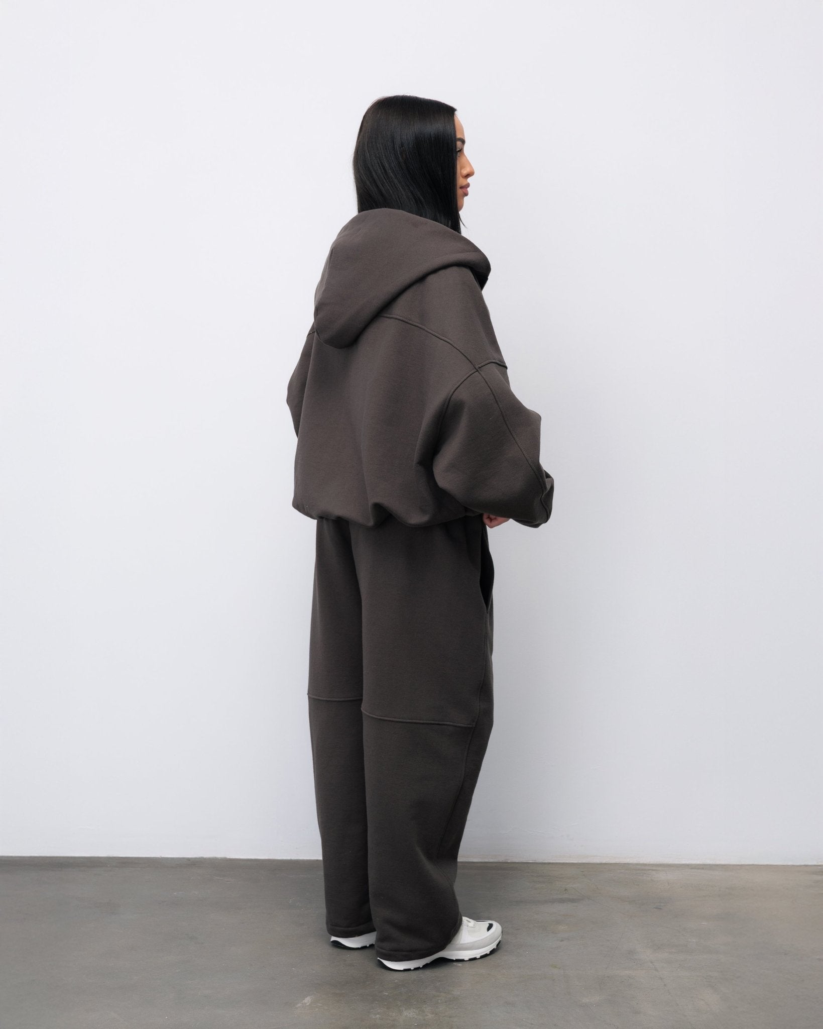 BLUZA ZIP FLUFFY ESPRESSO - Nous Tous