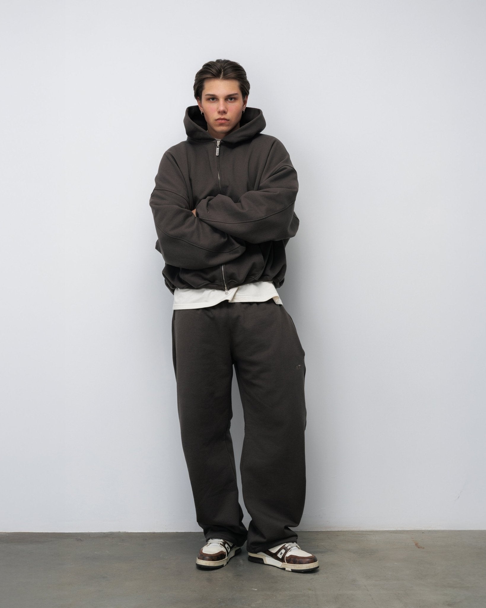 BLUZA ZIP FLUFFY ESPRESSO - Nous Tous