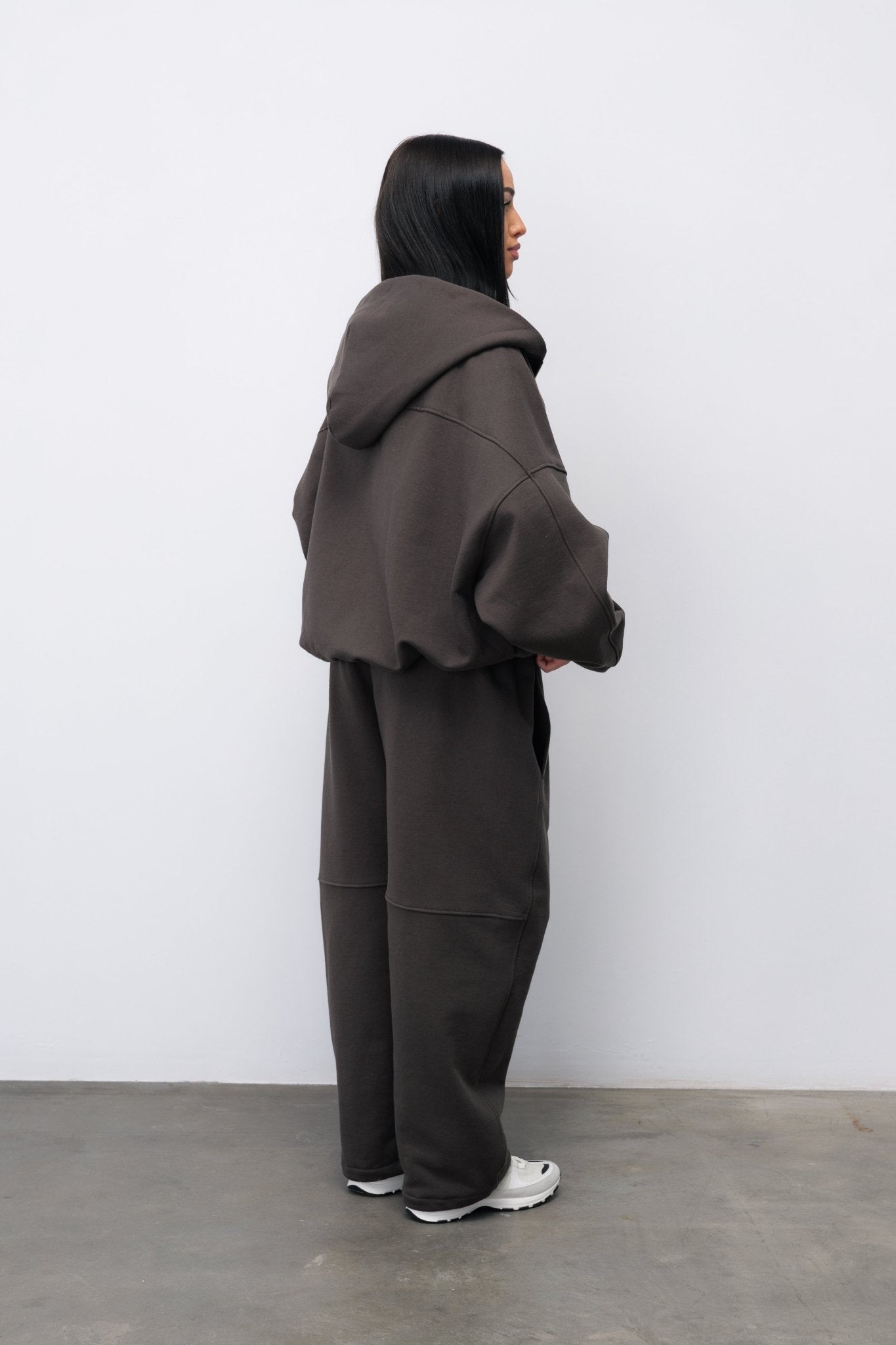 BLUZA ZIP FLUFFY ESPRESSO - Nous Tous