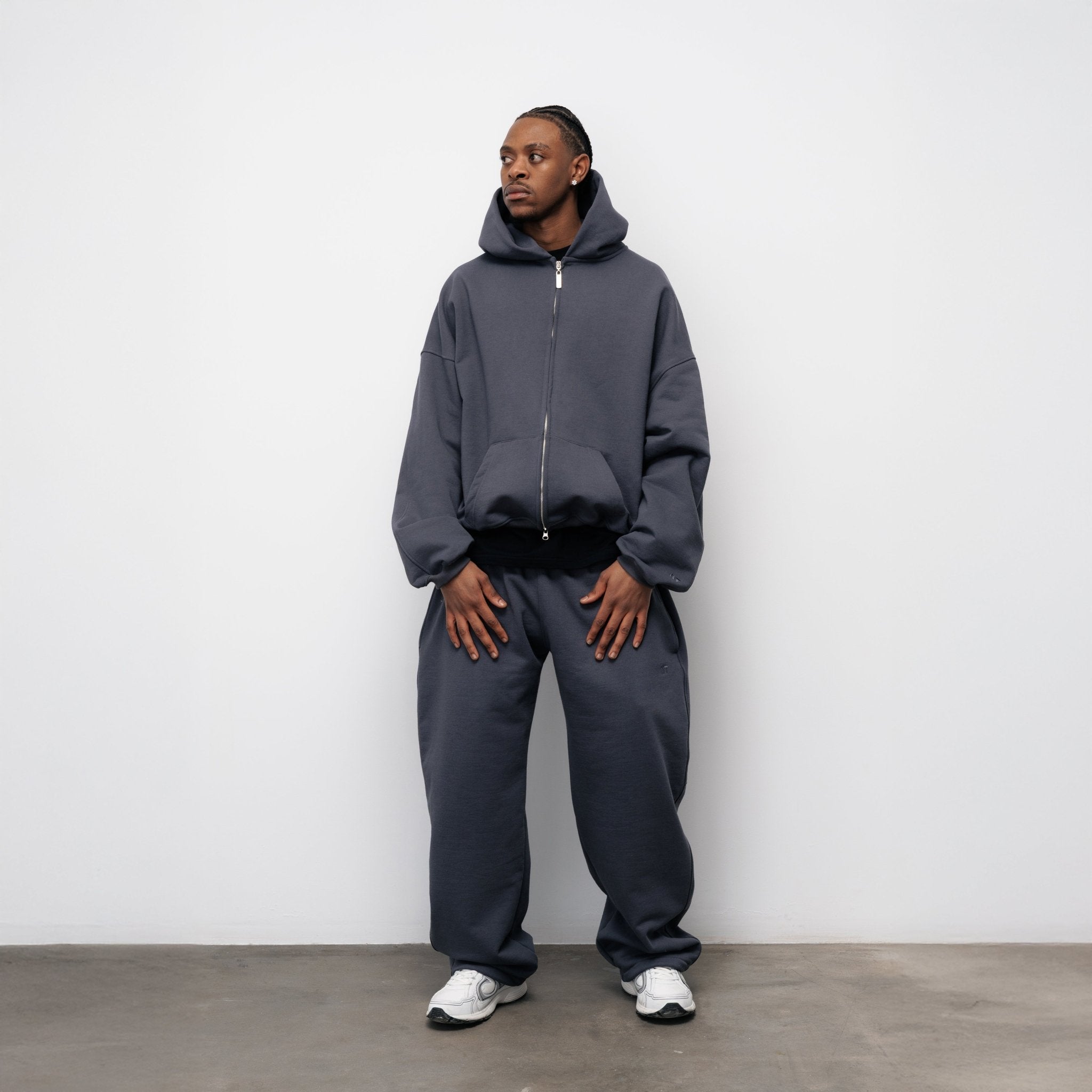 BLUZA ZIP FLUFFY ONYX - Nous Tous