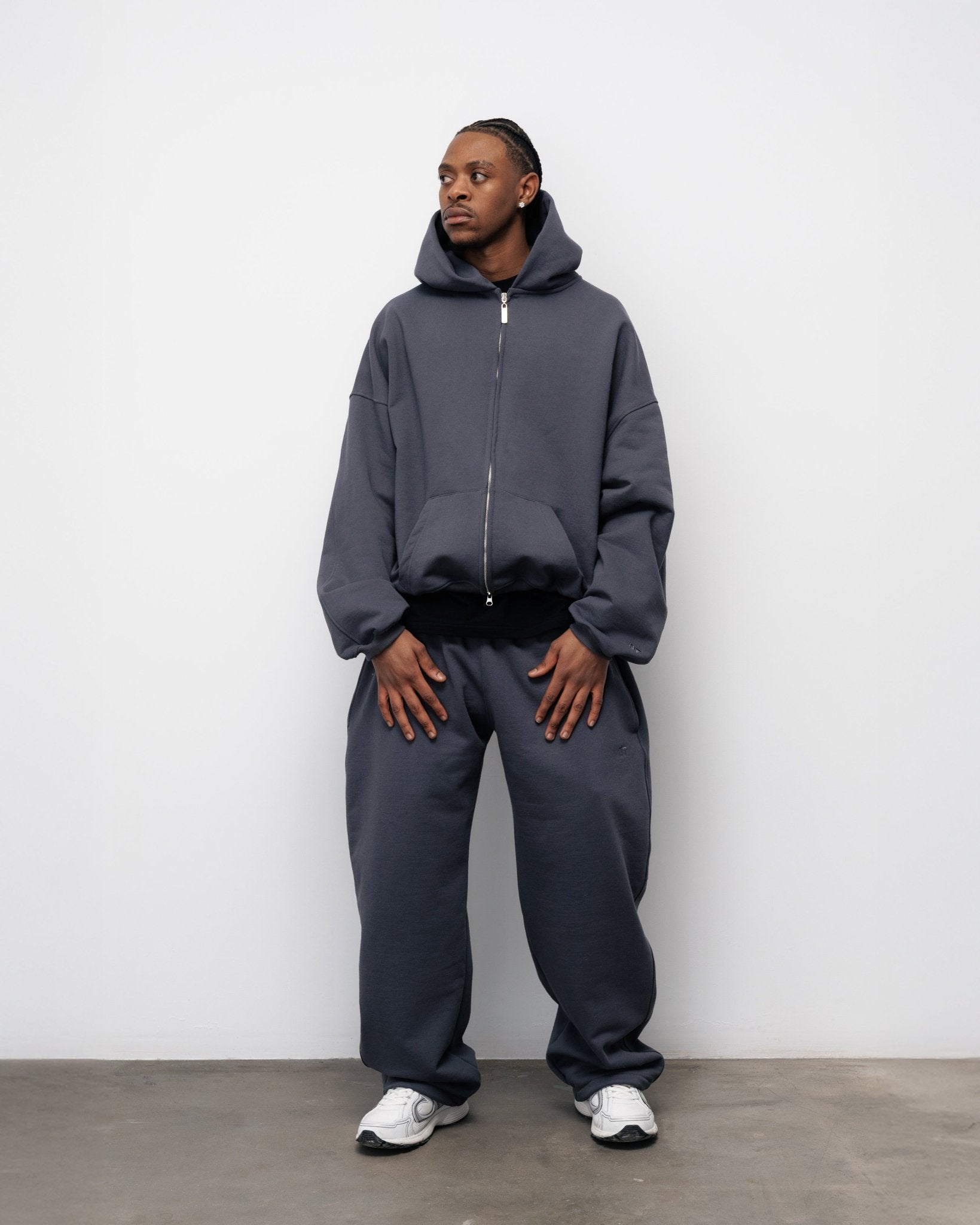 BLUZA ZIP FLUFFY ONYX - Nous Tous