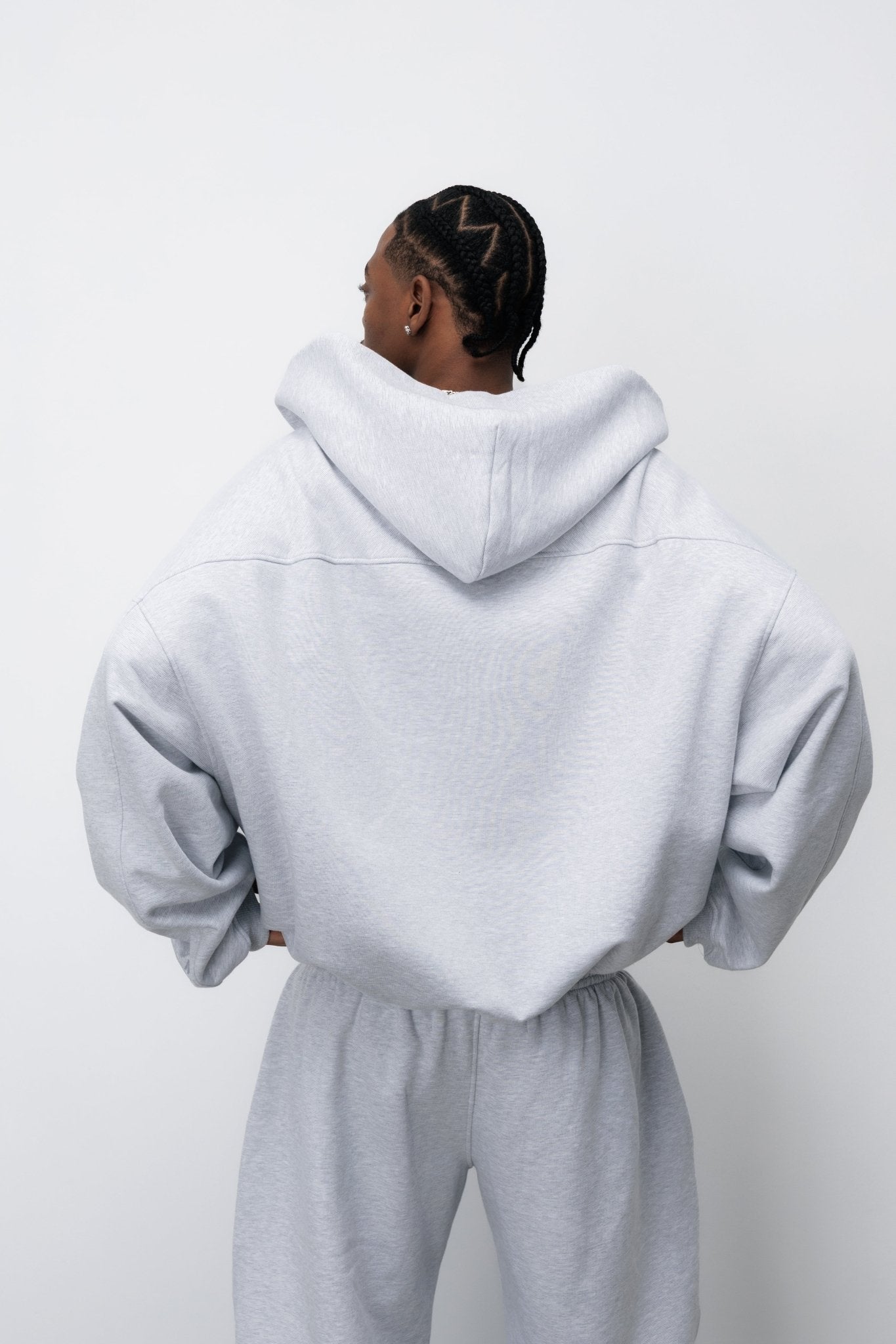 BLUZA ZIP FLUFFY VINTAGE GREY - Nous Tous