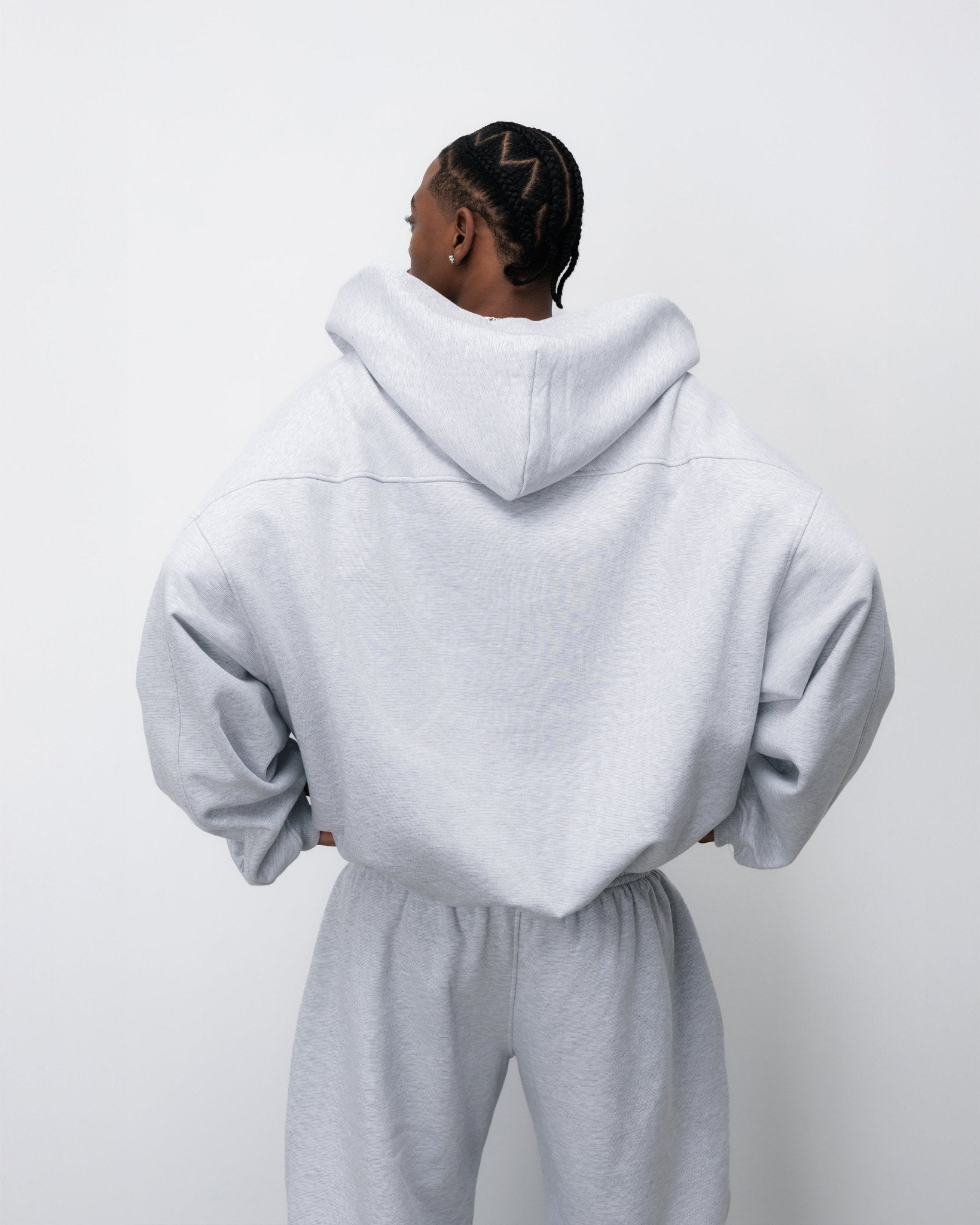 BLUZA ZIP FLUFFY VINTAGE GREY - Nous Tous