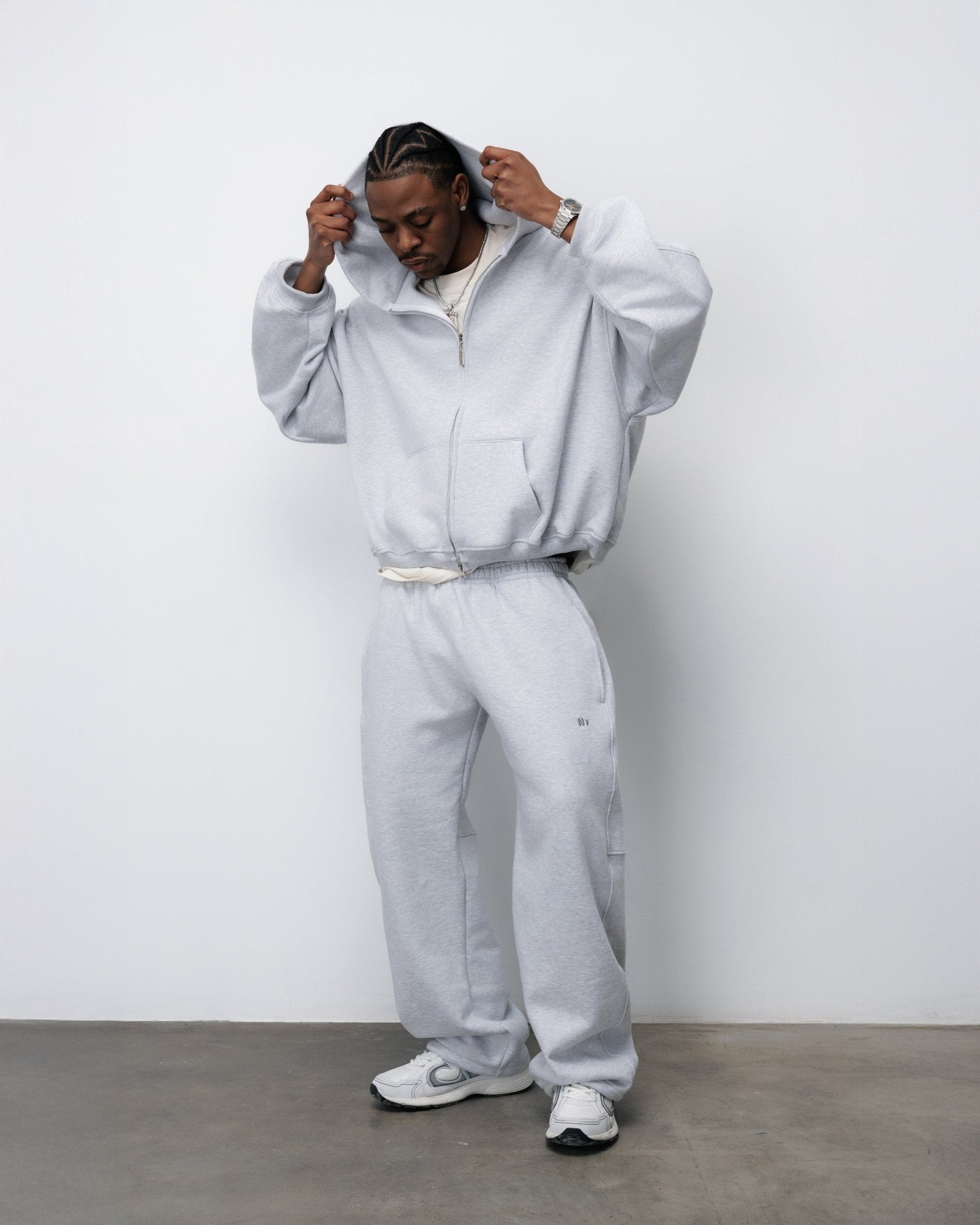 BLUZA ZIP FLUFFY VINTAGE GREY - Nous Tous