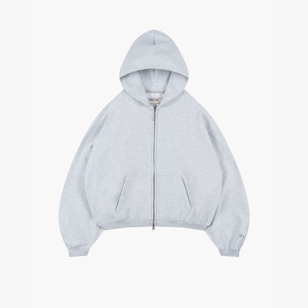 BLUZA ZIP FLUFFY VINTAGE GREY - Nous Tous