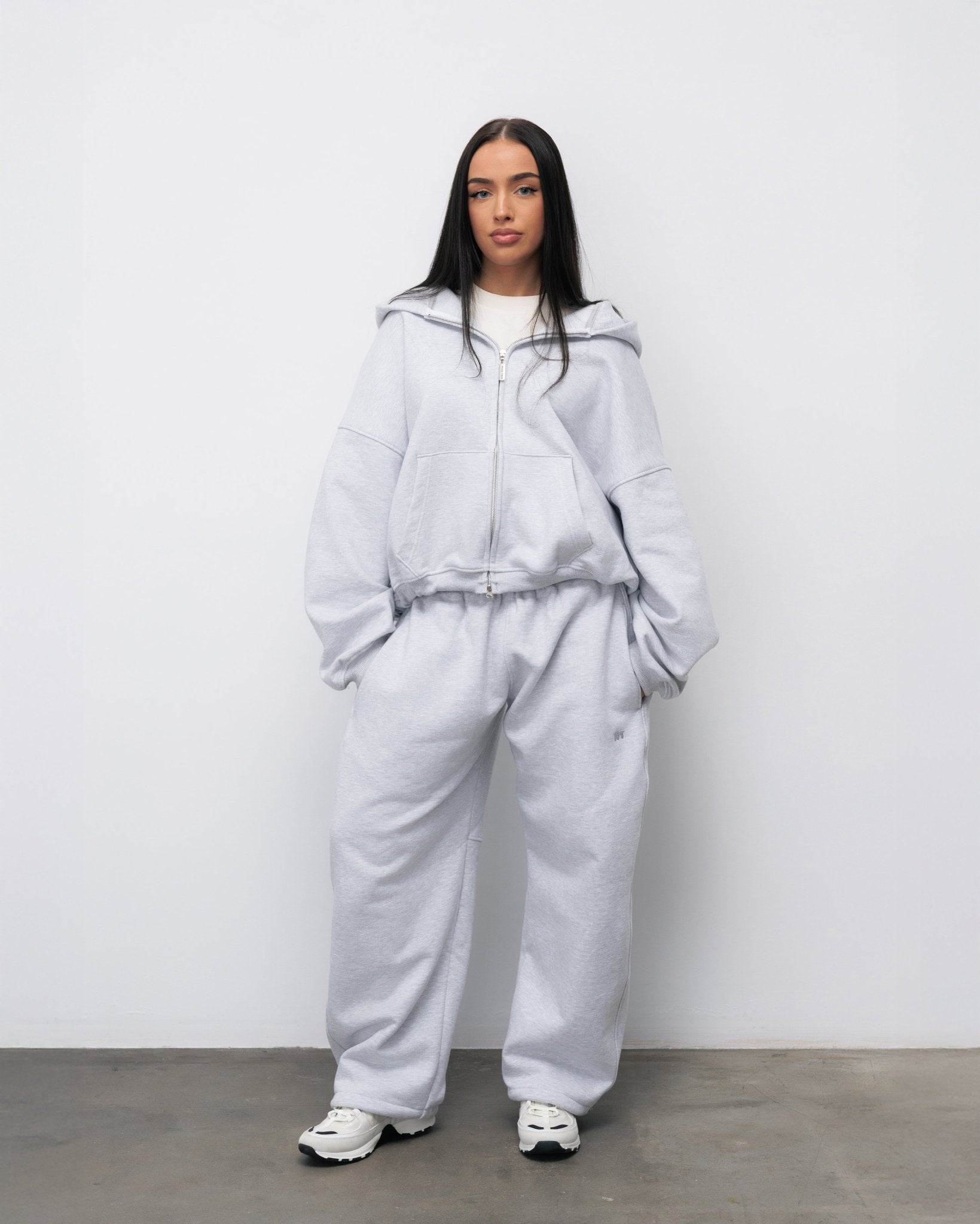 BLUZA ZIP FLUFFY VINTAGE GREY - Nous Tous