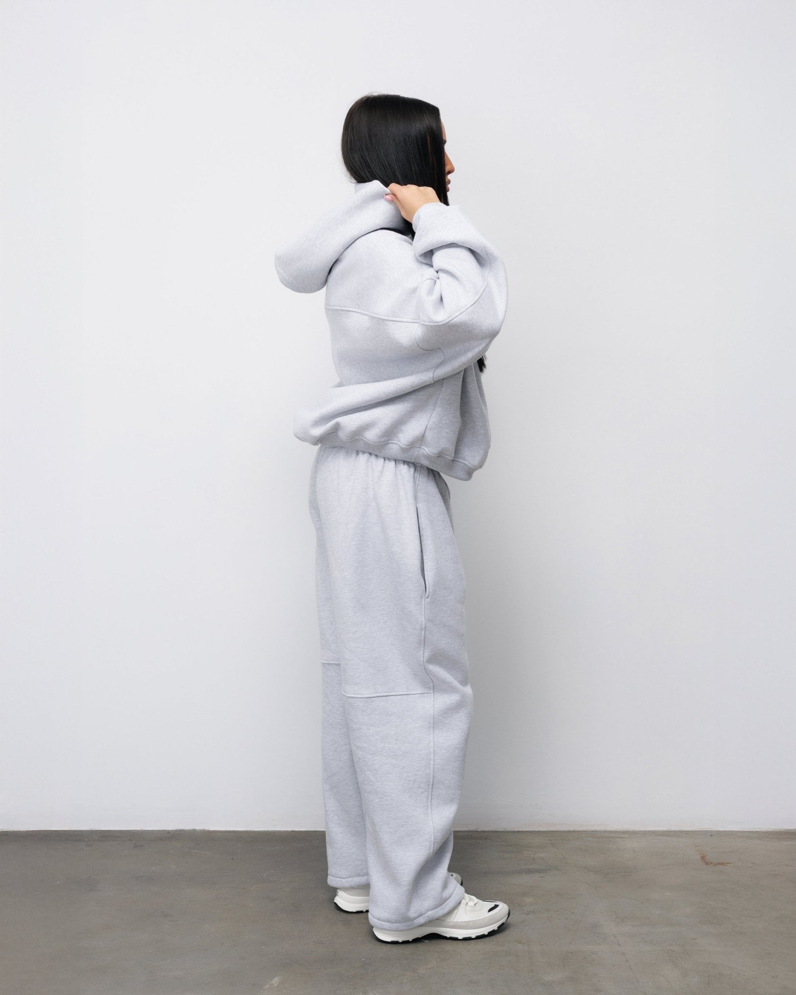 BLUZA ZIP FLUFFY VINTAGE GREY - Nous Tous