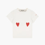 CROP-TOP HEARTS OFF WHITE