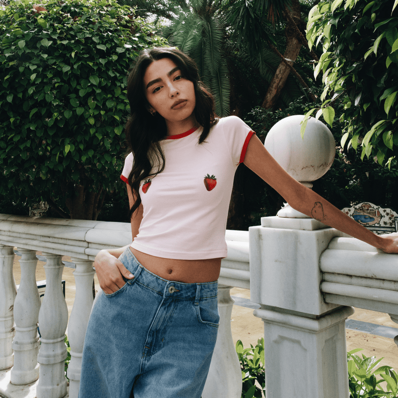 CROP - TOP STRAWBERRY PINK - Nous Tous