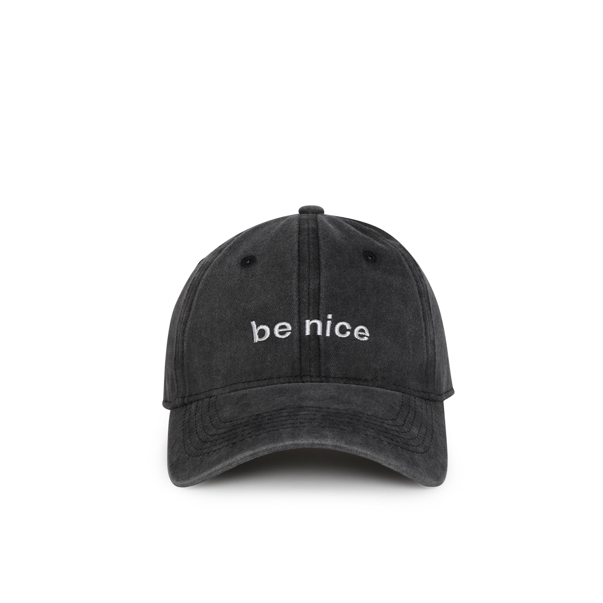 Czapka z daszkiem BE NICE WASHED BLACK - Nous Tous