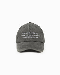 MISS THE OLD KANYE WASHED BLACK BASEBALL CAP
