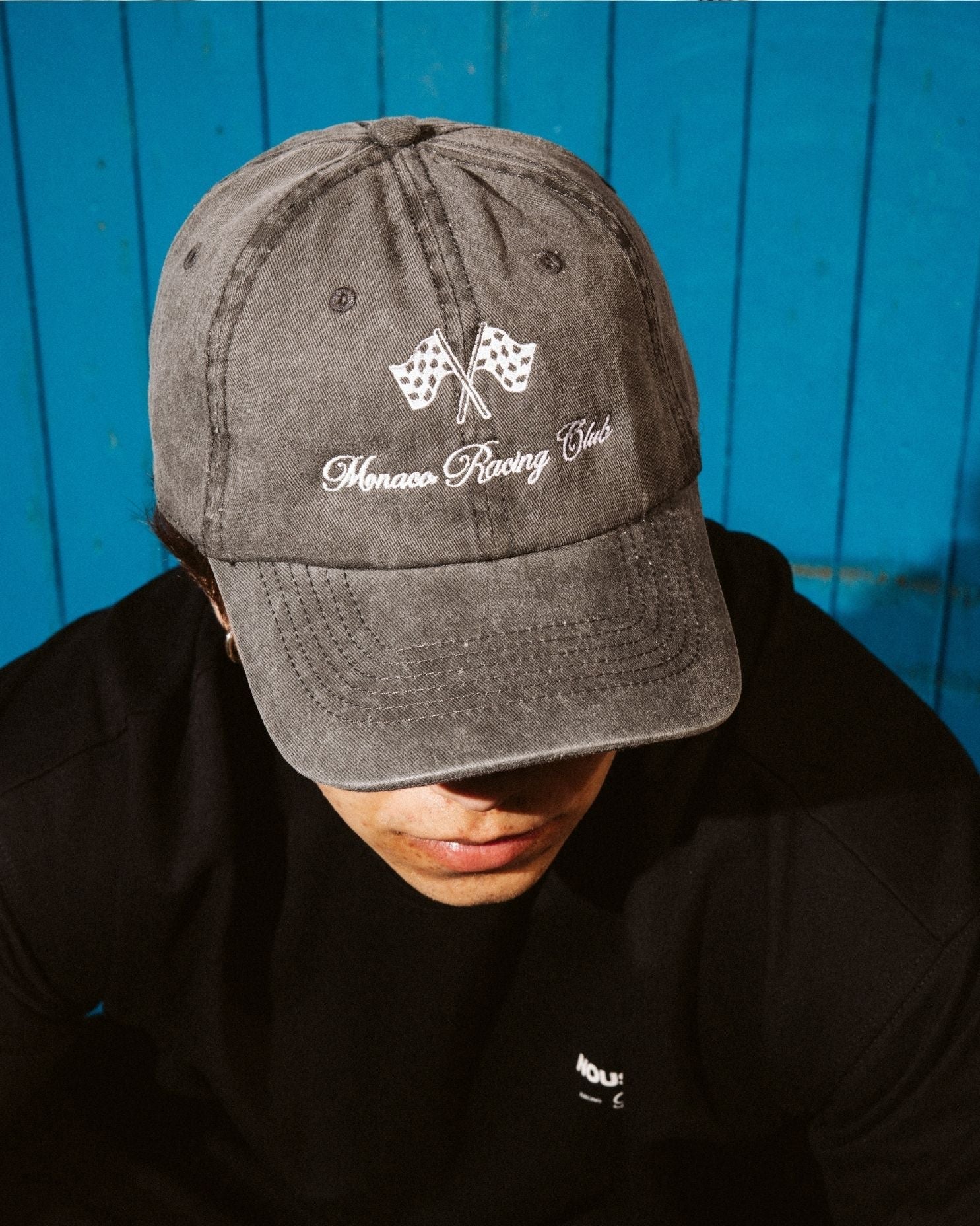 CZAPKA Z DASZKIEM MONACO GP WASHED BLACK - Nous Tous